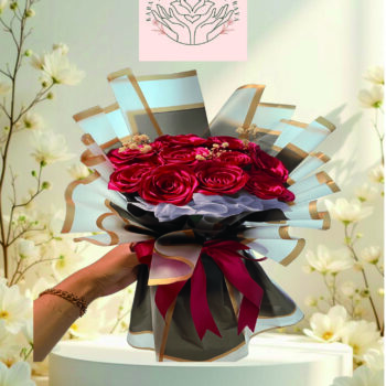 Buket Mawar Merah Bold Elegan – Simbol Cinta & Keberanian