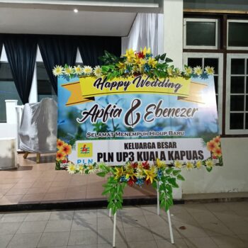 Karangan Bunga Papan Pernikahan MuaraTeweh 0456